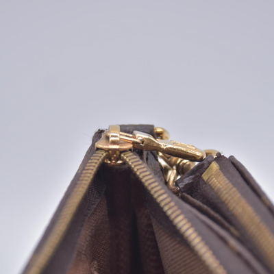 $2930 RFID Louis Vuitton Monogram Multi Pochette Accessories Kaki CONSIGNMENT