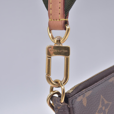 $2930 RFID Louis Vuitton Monogram Multi Pochette Accessories Kaki CONSIGNMENT