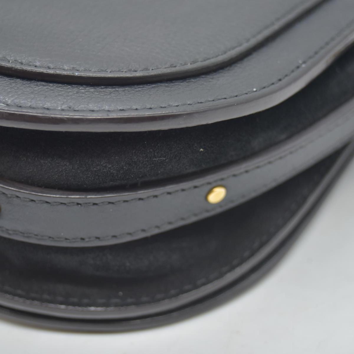 $1690 Chloe Calfskin Small Nile Bracelet Bag Black