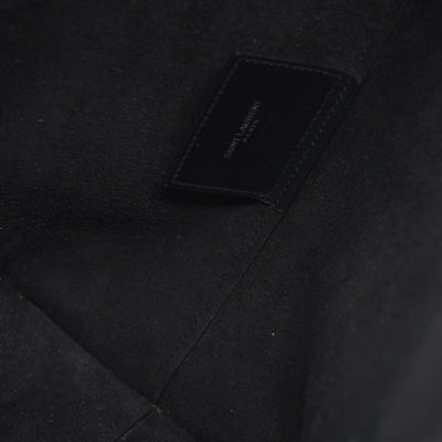 $1600 2018 Saint Laurent Vintage Calfskin Perforated East West Shopping Tote Black 10020170