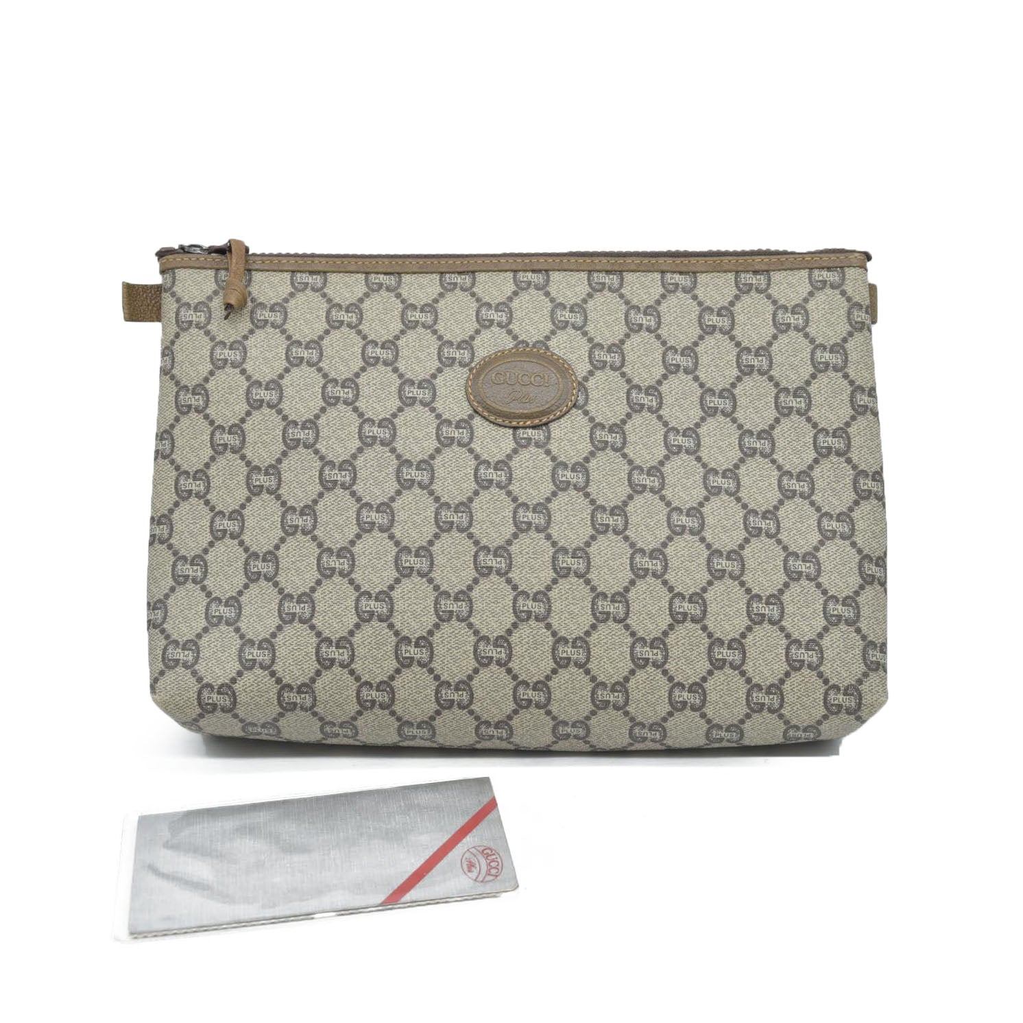 Gucci GG  Gucci Plus PVC Leather Pouch Clutch Bag