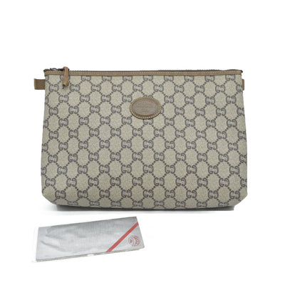 Gucci GG  Gucci Plus PVC Leather Pouch Clutch Bag