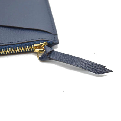 Louis Vuitton  Calfskin Jeanne Wallet Zippered Insert Dark Blue