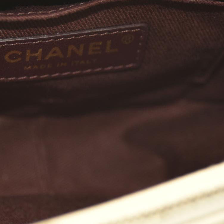 Chanel Shiny Calfskin Goatskin Quilted Small Coco Curve Messenger Flap White