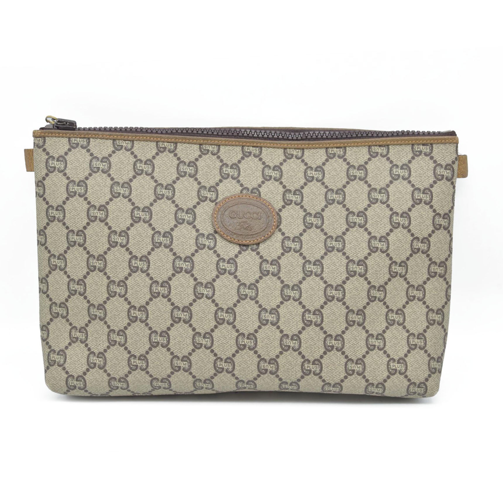 Gucci GG  Gucci Plus PVC Leather Pouch Clutch Bag