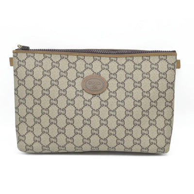 Gucci GG  Gucci Plus PVC Leather Pouch Clutch Bag