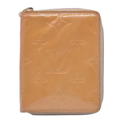$520 1999 Louis Vuitton Vernis Zippy Coin Purse Wallet Beige BJ0959 10019326