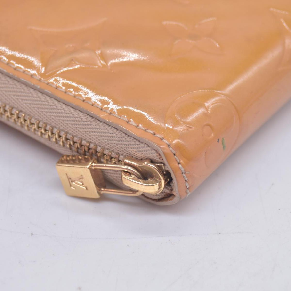 $520 1999 Louis Vuitton Vernis Zippy Coin Purse Wallet Beige BJ0959 10019326