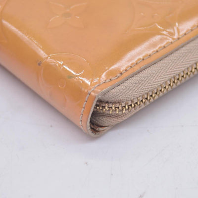 $520 1999 Louis Vuitton Vernis Zippy Coin Purse Wallet Beige BJ0959 10019326