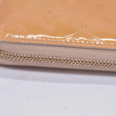 $520 1999 Louis Vuitton Vernis Zippy Coin Purse Wallet Beige BJ0959 10019326