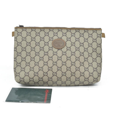 Gucci GG  Gucci Plus PVC Leather Pouch Clutch Bag