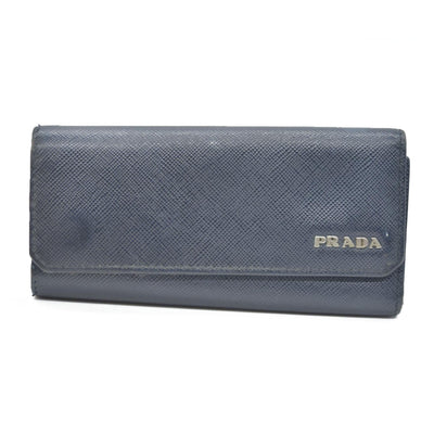 PRADA Logo Saffiano Leather 6 Ring Key Case Navy blue AUCTION $595