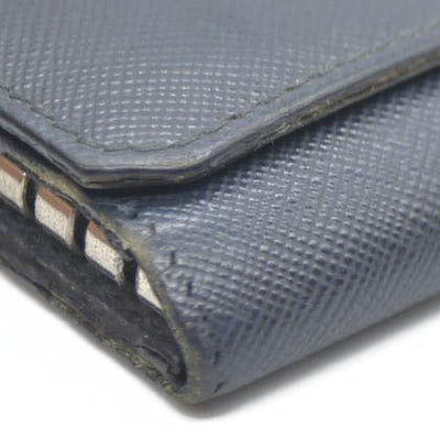 PRADA Logo Saffiano Leather 6 Ring Key Case Navy blue AUCTION $595