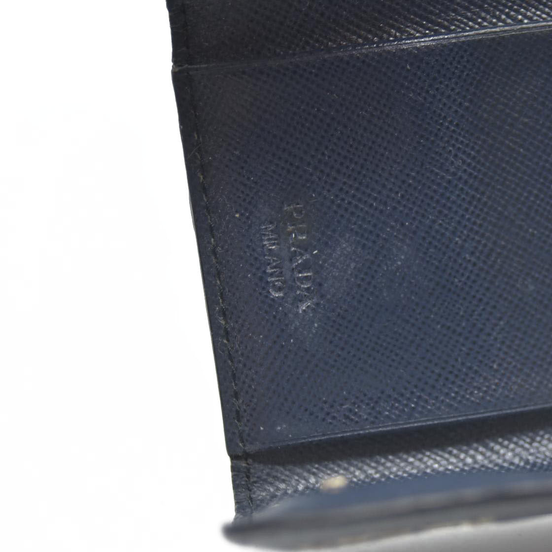 PRADA Logo Saffiano Leather 6 Ring Key Case Navy blue AUCTION $595