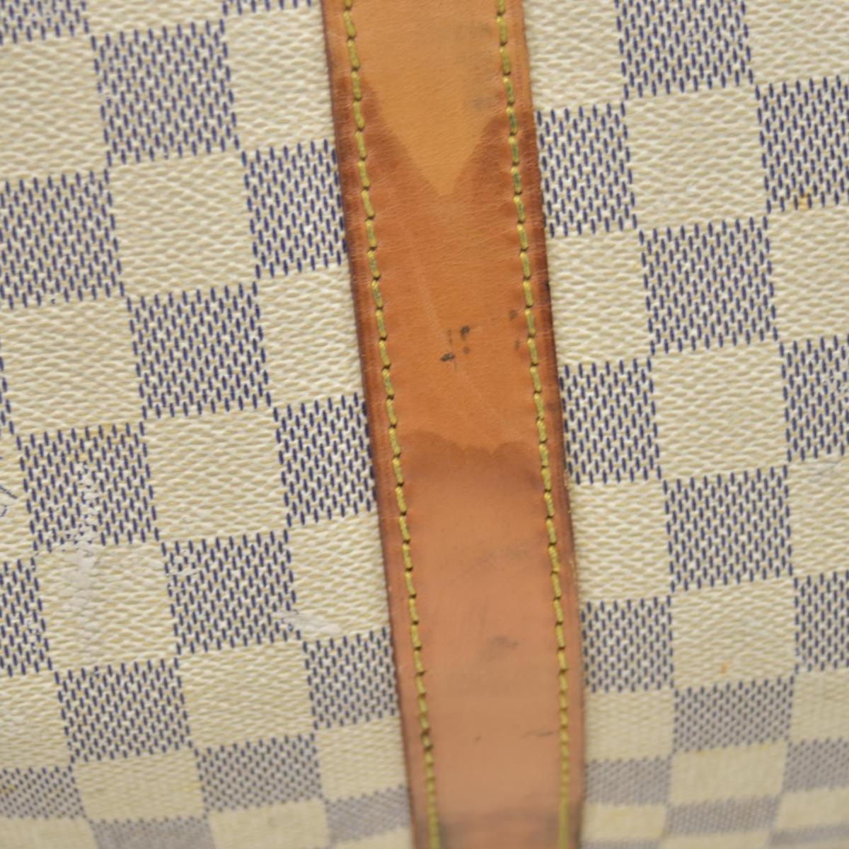 $2700 2007 Louis Vuitton Damier Azur Keepall Bandouliere 55