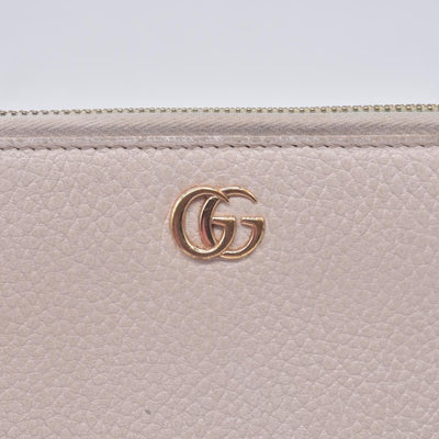 $660 2005 Gucci Cream GG Marmont zip around wallet 10021060