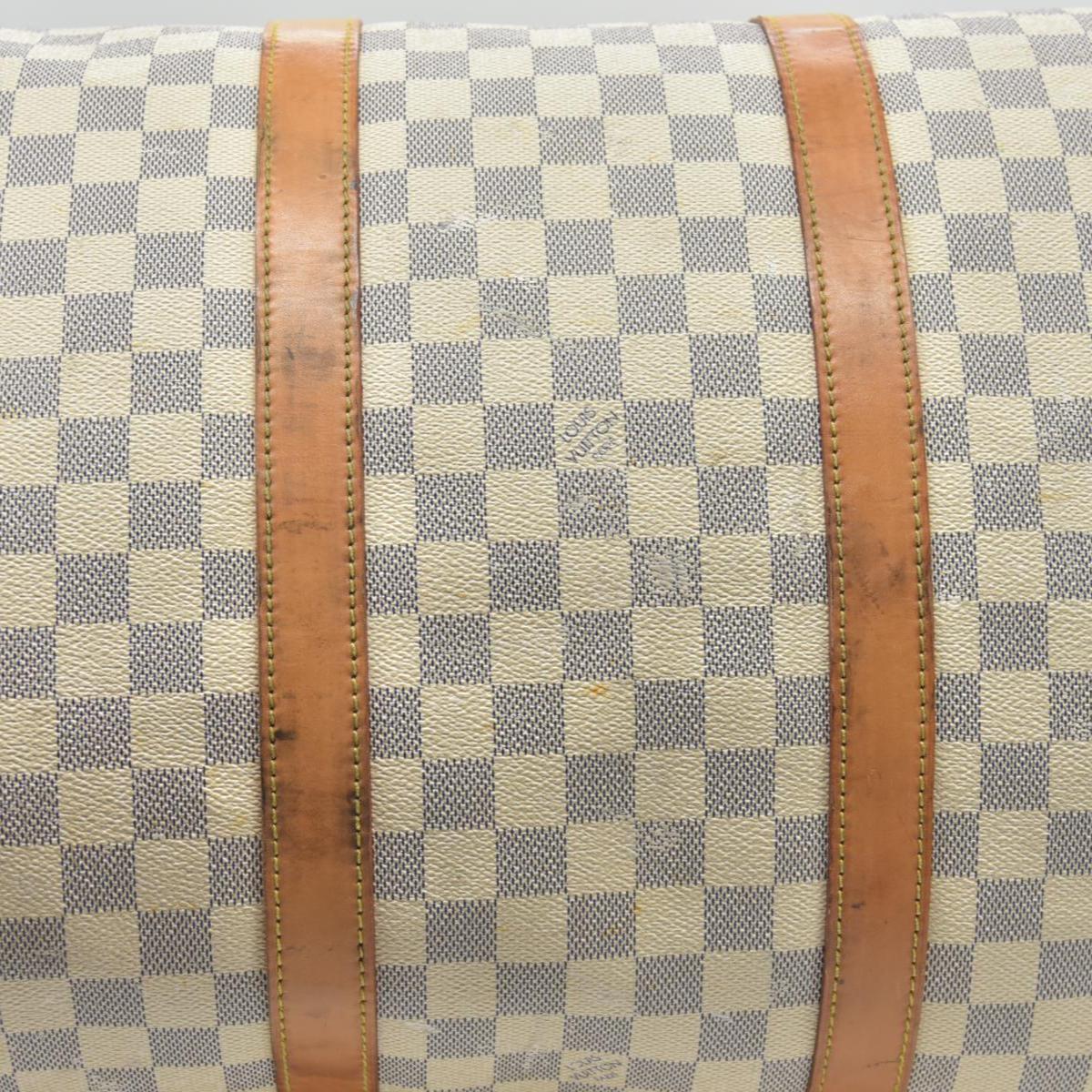 $2700 2007 Louis Vuitton Damier Azur Keepall Bandouliere 55