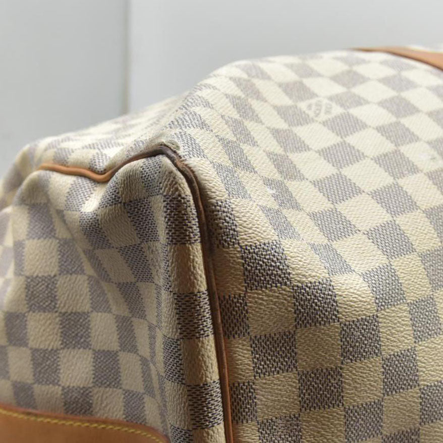 $2700 2007 Louis Vuitton Damier Azur Keepall Bandouliere 55