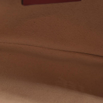 $1550 Gucci Calfskin Matelasse Super Mini GG Marmont Shoulder Bag Hibiscus Red