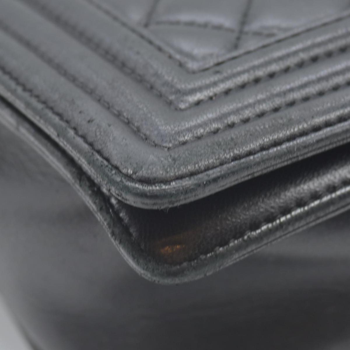 $7600 2017 Chanel Lambskin Quilted Large Boy Flap Black