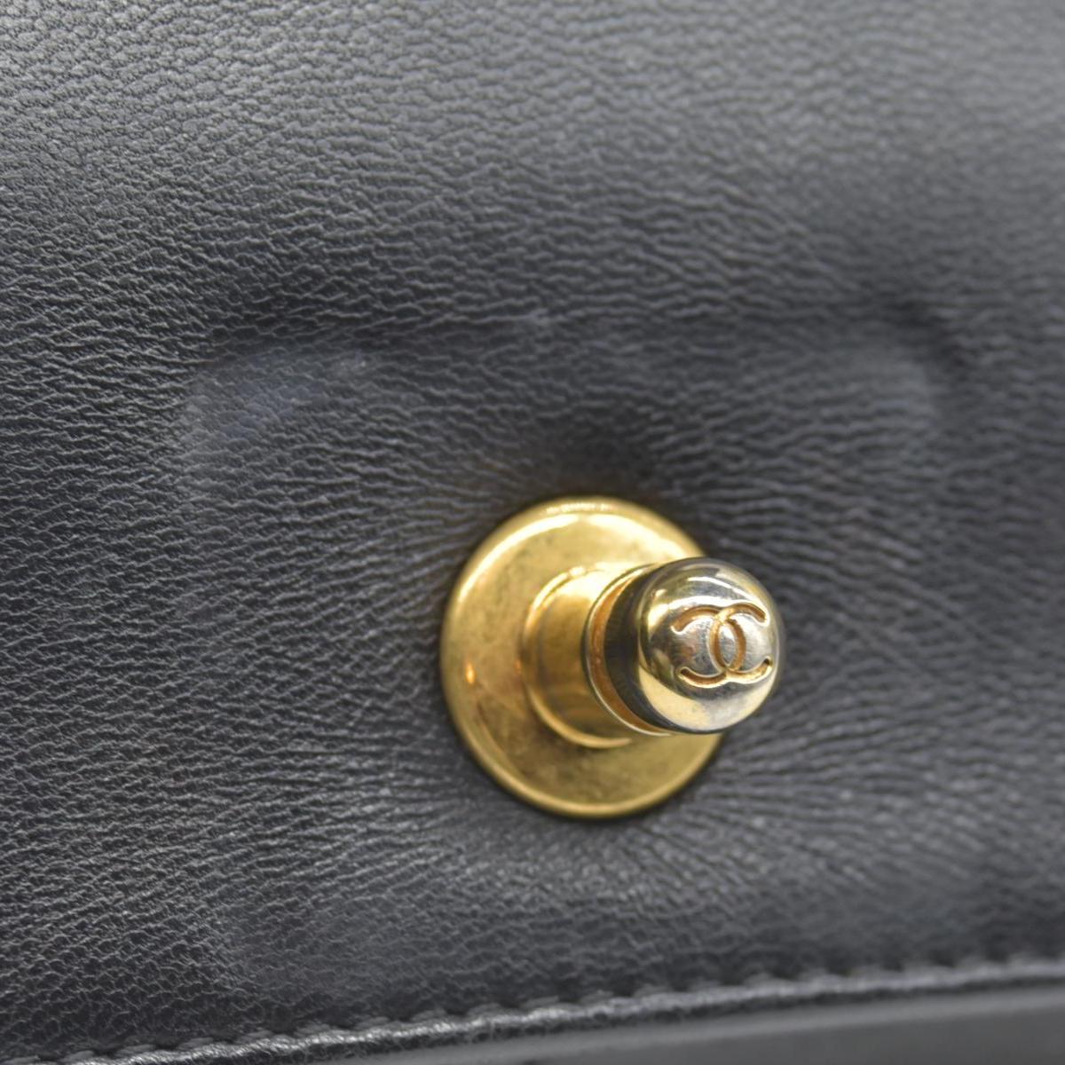 $7600 2017 Chanel Lambskin Quilted Large Boy Flap Black