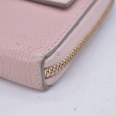 $605 2015 Chloe Long Drew Zip Around Flap Wallet Pink 10021062