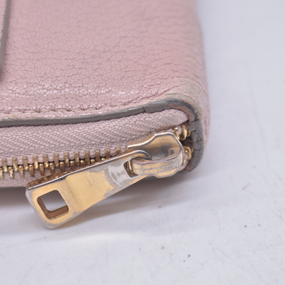 $605 2015 Chloe Long Drew Zip Around Flap Wallet Pink 10021062