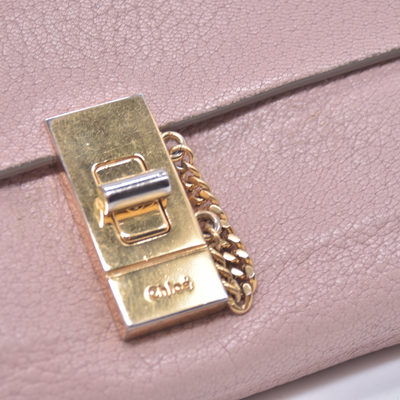 $605 2015 Chloe Long Drew Zip Around Flap Wallet Pink 10021062