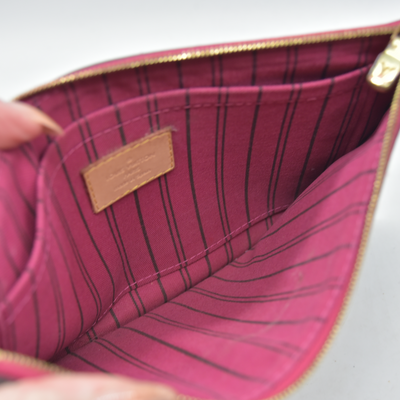 2018 Louis Vuitton Monogram Neverfull MM GM Pochette Pivoine CA4148