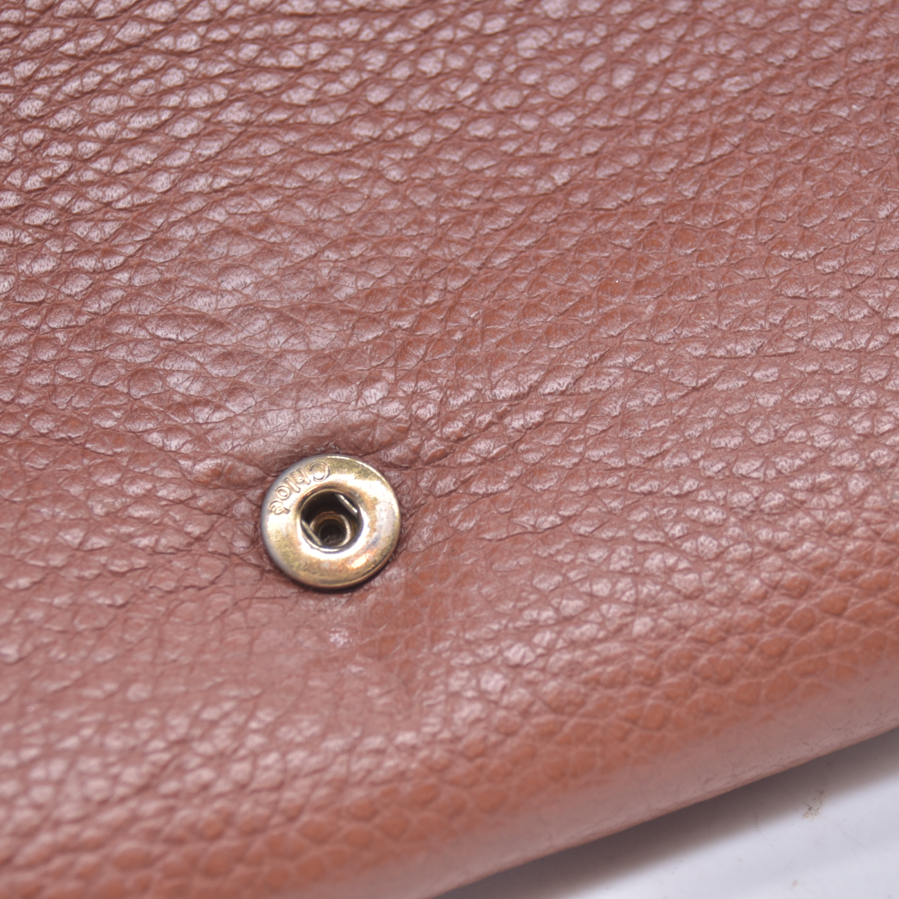 $595 2013 Chloe Brown Leather Paraty Continental Wallet