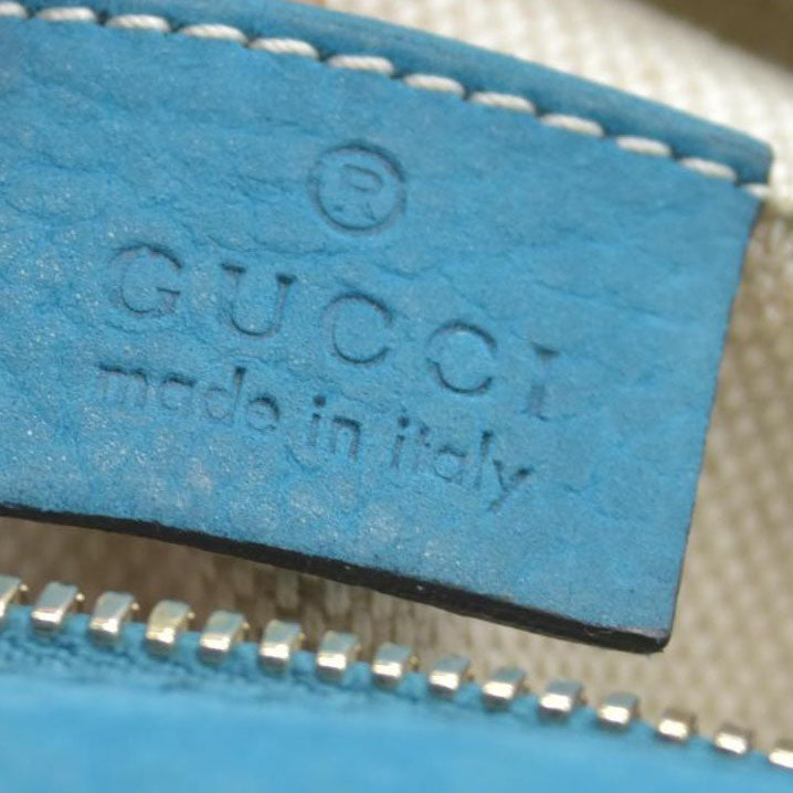 $1490 Gucci  Interlocking G Soho Disco Small Suede Blue