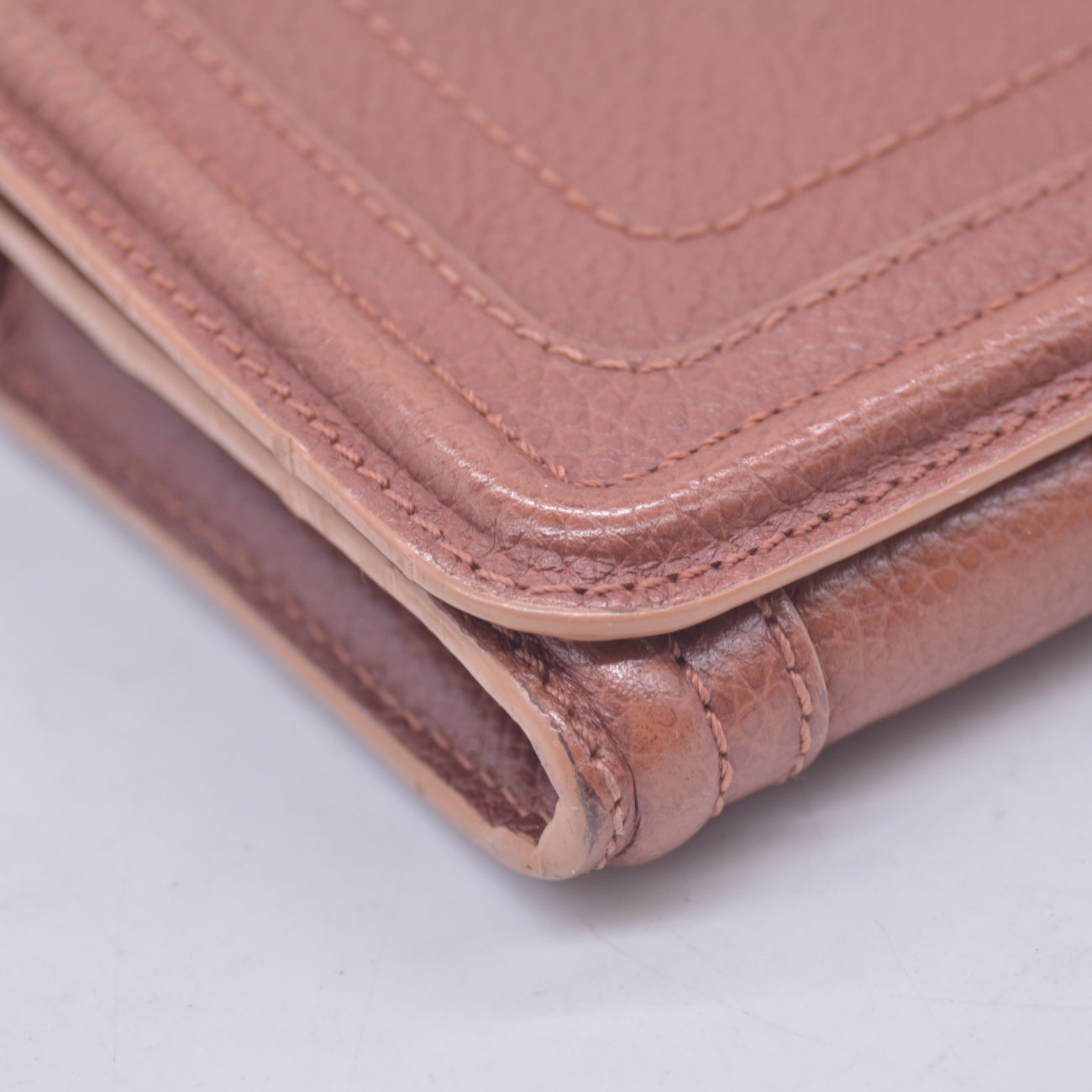 $595 2013 Chloe Brown Leather Paraty Continental Wallet