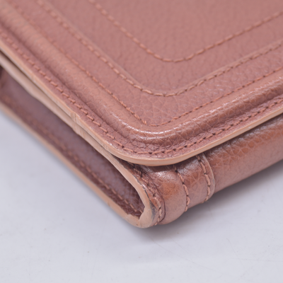 $595 2013 Chloe Brown Leather Paraty Continental Wallet