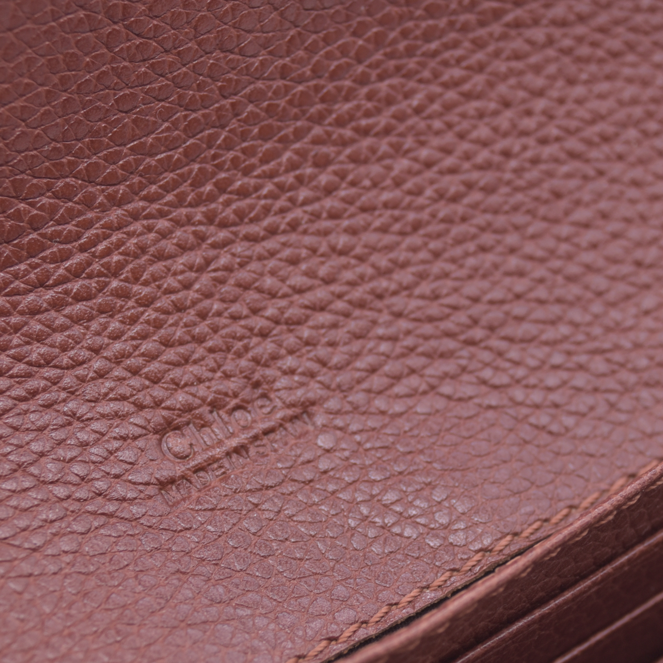 $595 2013 Chloe Brown Leather Paraty Continental Wallet