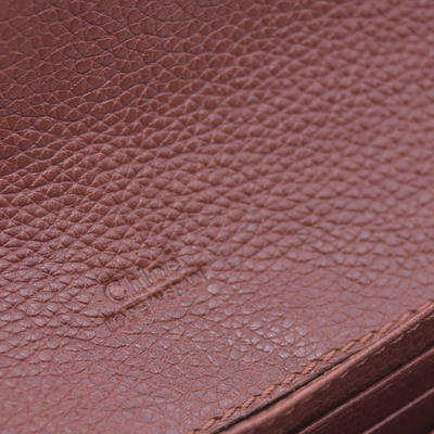 $595 2013 Chloe Brown Leather Paraty Continental Wallet