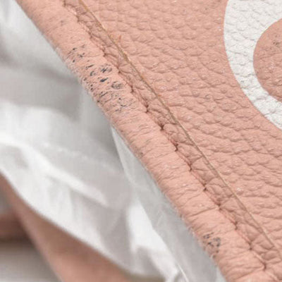 $3050 Louis Vuitton Empreinte Monogram Giant Neverfull MM Trianon Pink Cream