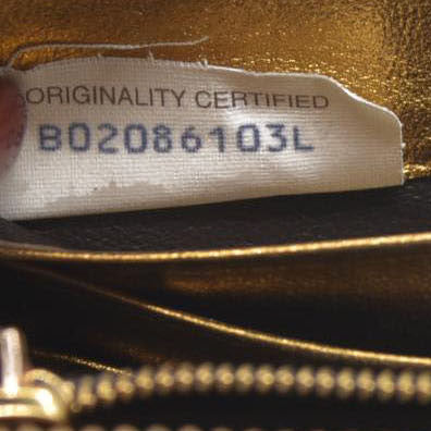 Bottega Veneta Intrecciato Lambskin Zip Around Long Wallet Gold