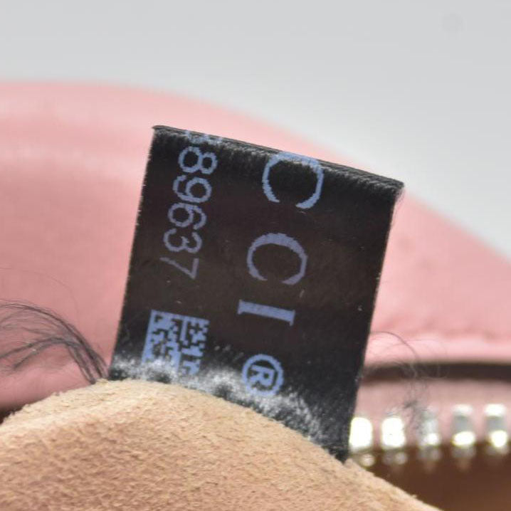 $1950 Gucci Calfskin Matelasse Small GG Marmont Chain Shoulder Bag Wild Rose