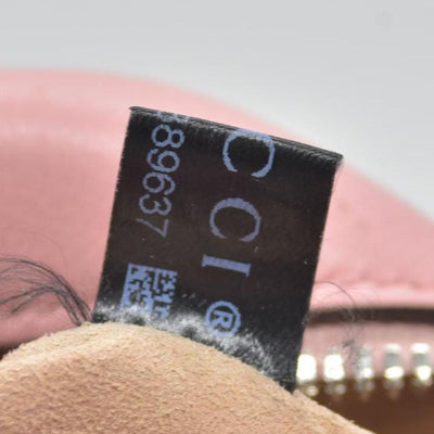 $1950 Gucci Calfskin Matelasse Small GG Marmont Chain Shoulder Bag Wild Rose