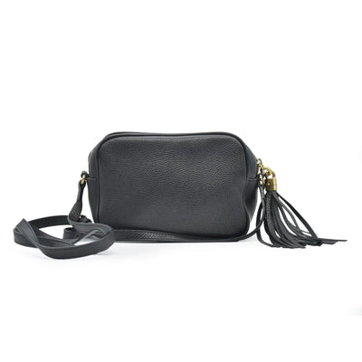 $1490 Gucci Pebbled Calfskin Small Soho Disco Bag Black