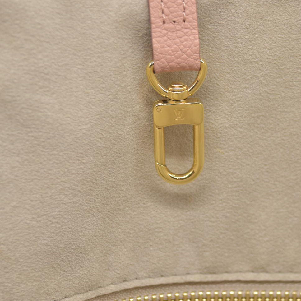 $3050 Louis Vuitton Empreinte Monogram Giant Neverfull MM Trianon Pink Cream
