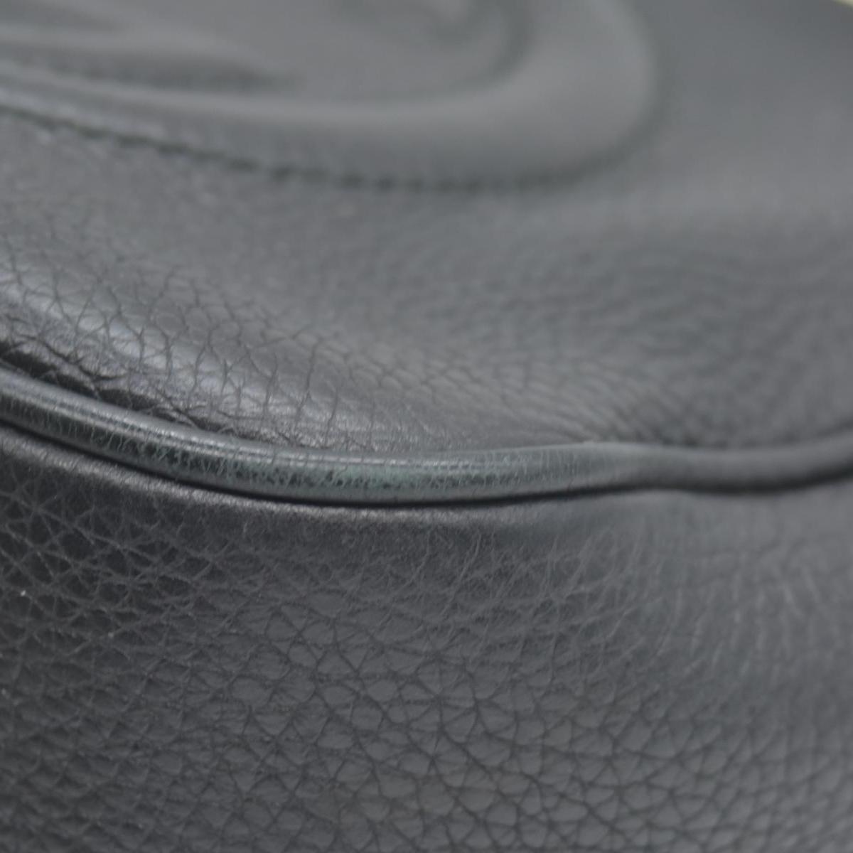 $1490 Gucci Pebbled Calfskin Small Soho Disco Bag Black