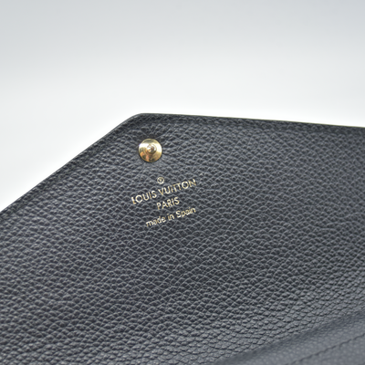 $1060 2016 Louis Vuitton Empreinte Sarah Wallet NM Black CA2116