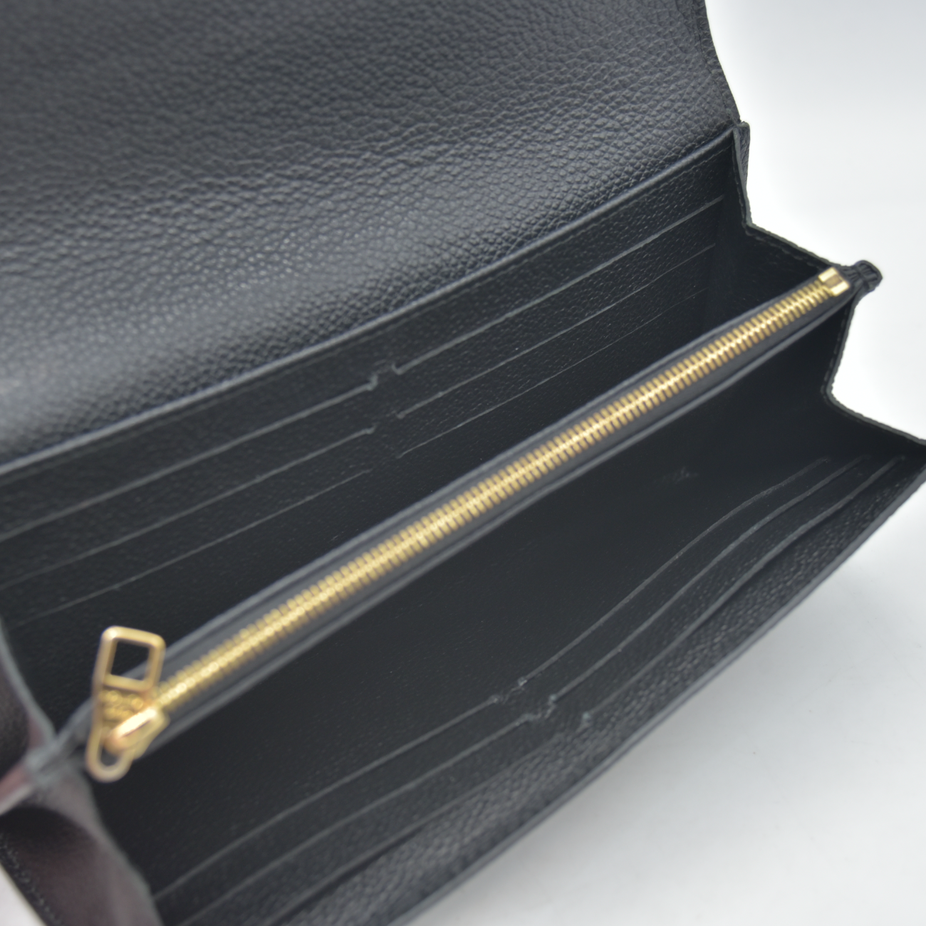 $1060 2016 Louis Vuitton Empreinte Sarah Wallet NM Black CA2116