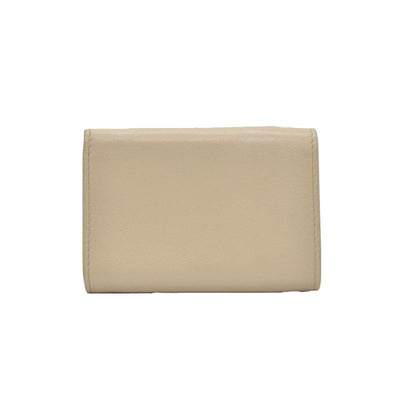 $450 BALENCIAGA Envelope Trifold Compact Wallet Beige CONSIGNMENT 10020290