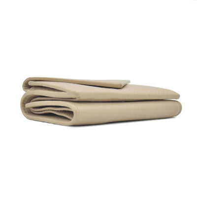 $450 BALENCIAGA Envelope Trifold Compact Wallet Beige CONSIGNMENT 10020290