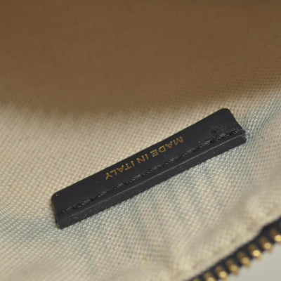 $2490 Burberry Cotton Soft Canvas Calfskin Medium Belt Tote Natural Black