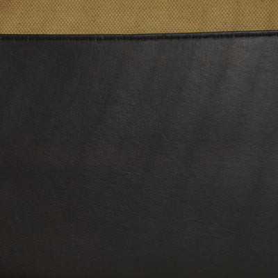 $2490 Burberry Cotton Soft Canvas Calfskin Medium Belt Tote Natural Black