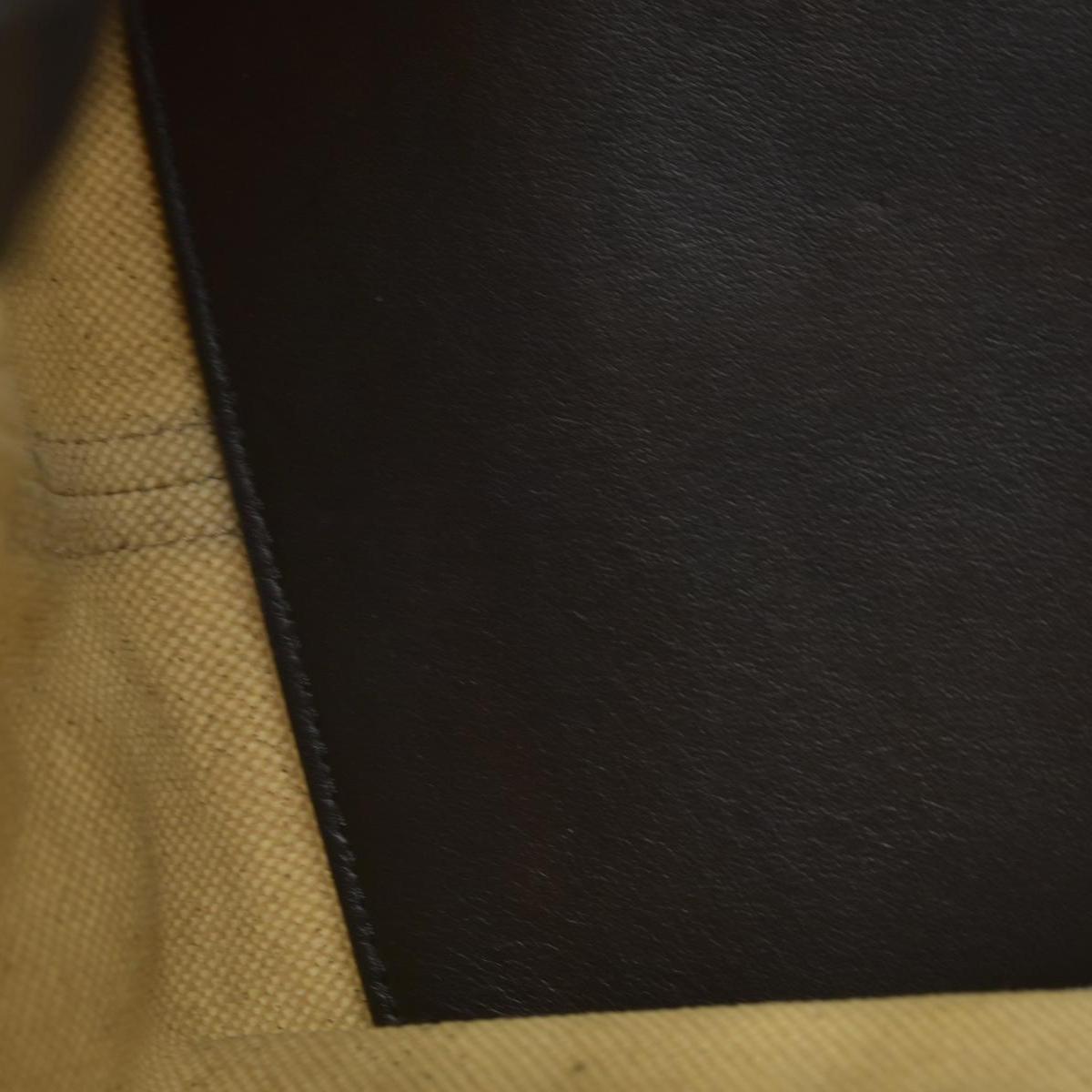 $2490 Burberry Cotton Soft Canvas Calfskin Medium Belt Tote Natural Black