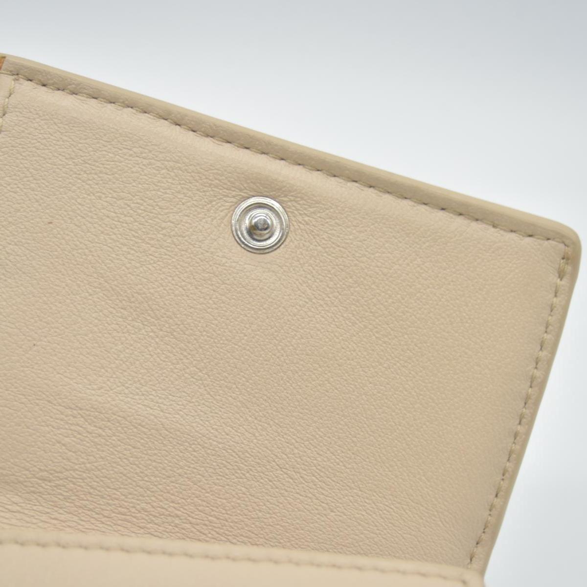 $450 BALENCIAGA Envelope Trifold Compact Wallet Beige CONSIGNMENT 10020290